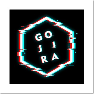 GOJIRA POLYGON GLITCH Posters and Art